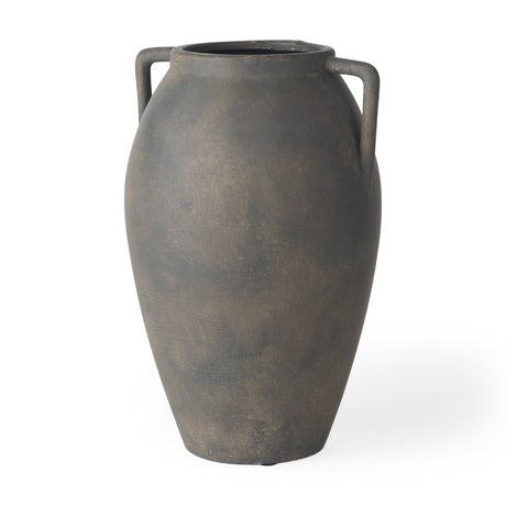 Kilian Medium Brown-Gray Double Ear Vase from Mercana - Luna Furniture