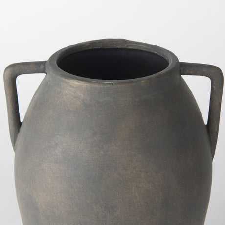 Kilian Medium Brown-Gray Double Ear Vase from Mercana - Luna Furniture