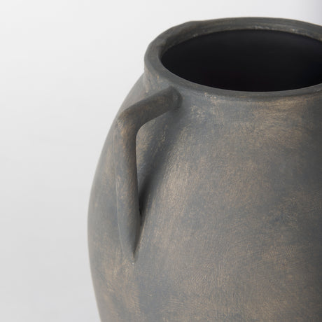 Kilian Medium Brown-Gray Double Ear Vase from Mercana - Luna Furniture