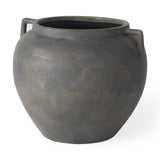 Kilian Short Brown-Gray Double Ear Vase from Mercana - Luna Furniture