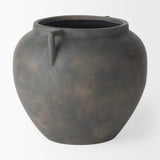 Kilian Short Brown-Gray Double Ear Vase from Mercana - Luna Furniture