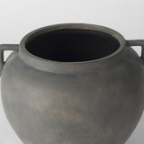 Kilian Short Brown-Gray Double Ear Vase from Mercana - Luna Furniture
