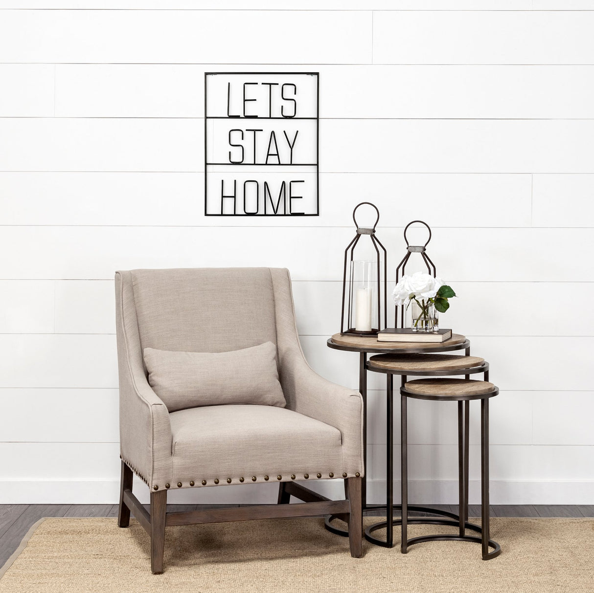 Let's Stay Home Sign from Mercana - Luna Furniture