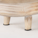 Carver Set of 2 Oblong White Washed Wood Footed Trays from Mercana - Luna Furniture
