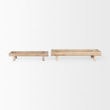Carver Set of 2 Rectangular White Washed Wood Trays from Mercana - Luna Furniture