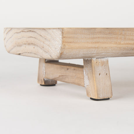 Carver Set of 2 Rectangular White Washed Wood Trays from Mercana - Luna Furniture
