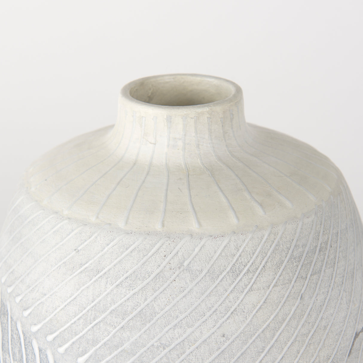 Blume 10H Off-White w/ Gray Textured Vase from Mercana - Luna Furniture