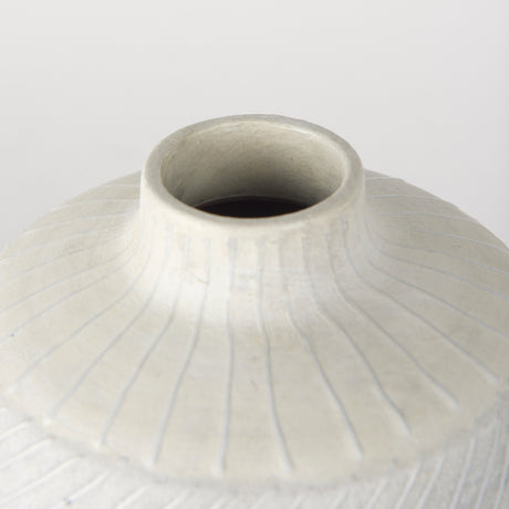 Blume 10H Off-White w/ Gray Textured Vase from Mercana - Luna Furniture