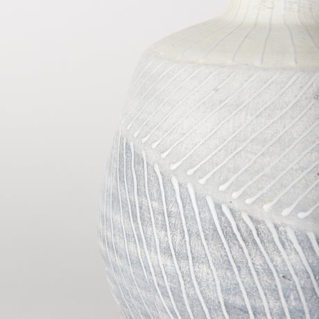 Blume 10H Off-White w/ Gray Textured Vase from Mercana - Luna Furniture
