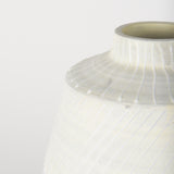 Blume 16.5H Off-White w/ Gray Textured Vase from Mercana - Luna Furniture
