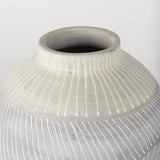 Blume 12.5H Off-White w/ Gray Textured Vase from Mercana - Luna Furniture