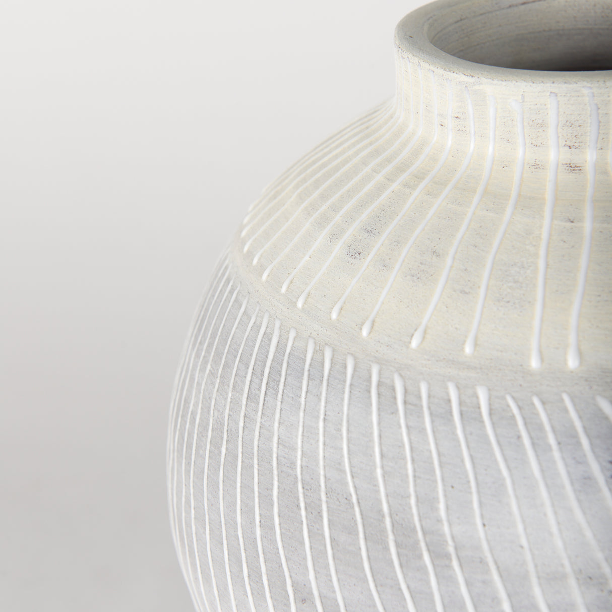 Blume 12.5H Off-White w/ Gray Textured Vase from Mercana - Luna Furniture