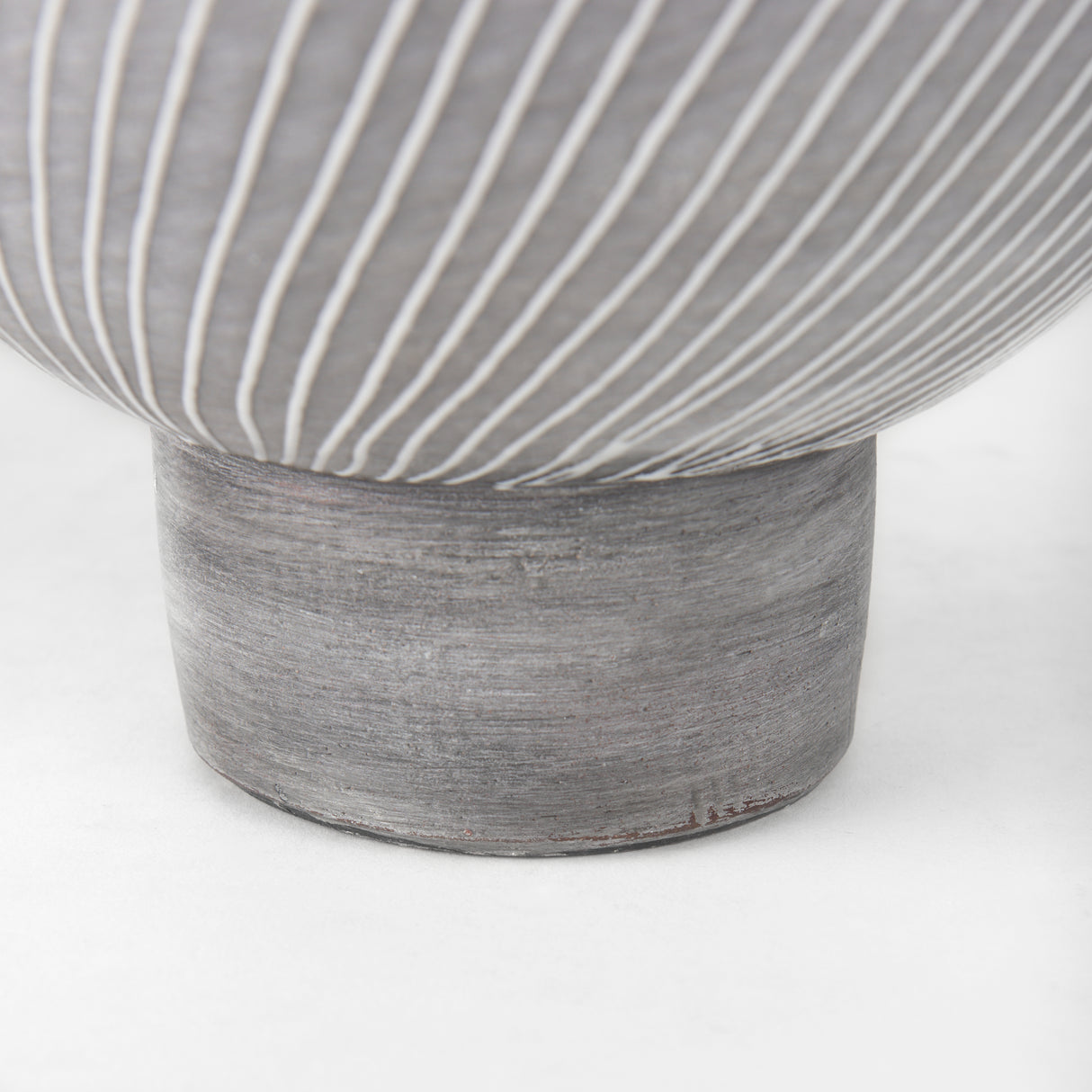 Blume 12.5H Off-White w/ Gray Textured Vase from Mercana - Luna Furniture