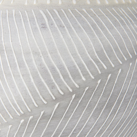 Blume 12.5H Off-White w/ Gray Textured Vase from Mercana - Luna Furniture