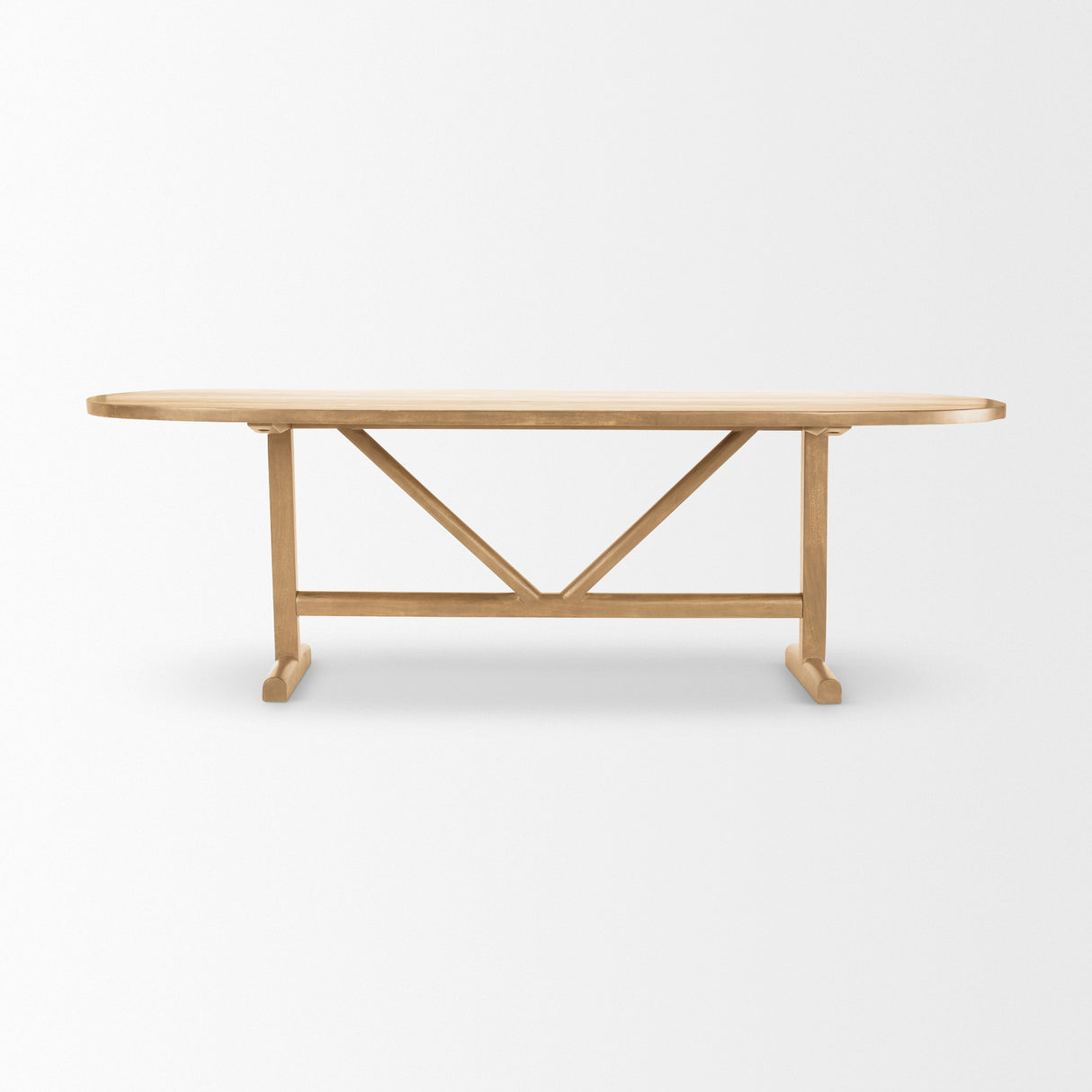 Viktor 94"L Light Brown Solid Wood Dining Table from Mercana - Luna Furniture