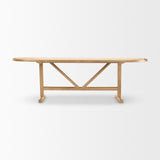 Viktor 94"L Light Brown Solid Wood Dining Table from Mercana - Luna Furniture