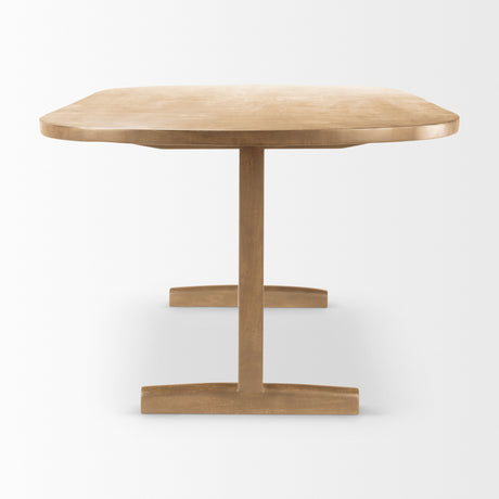 Viktor 94"L Light Brown Solid Wood Dining Table from Mercana - Luna Furniture