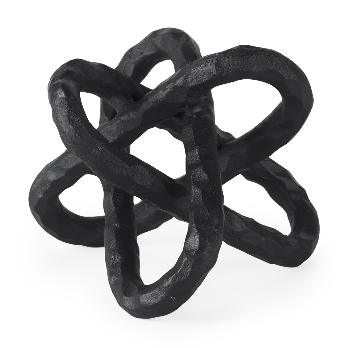 Wilhelm I (Small) 7L x 7W Black Metal Link Decor Object from Mercana - Luna Furniture