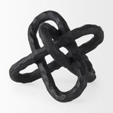Wilhelm I (Small) 7L x 7W Black Metal Link Decor Object from Mercana - Luna Furniture