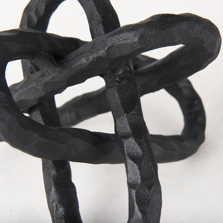 Wilhelm I (Small) 7L x 7W Black Metal Link Decor Object from Mercana - Luna Furniture