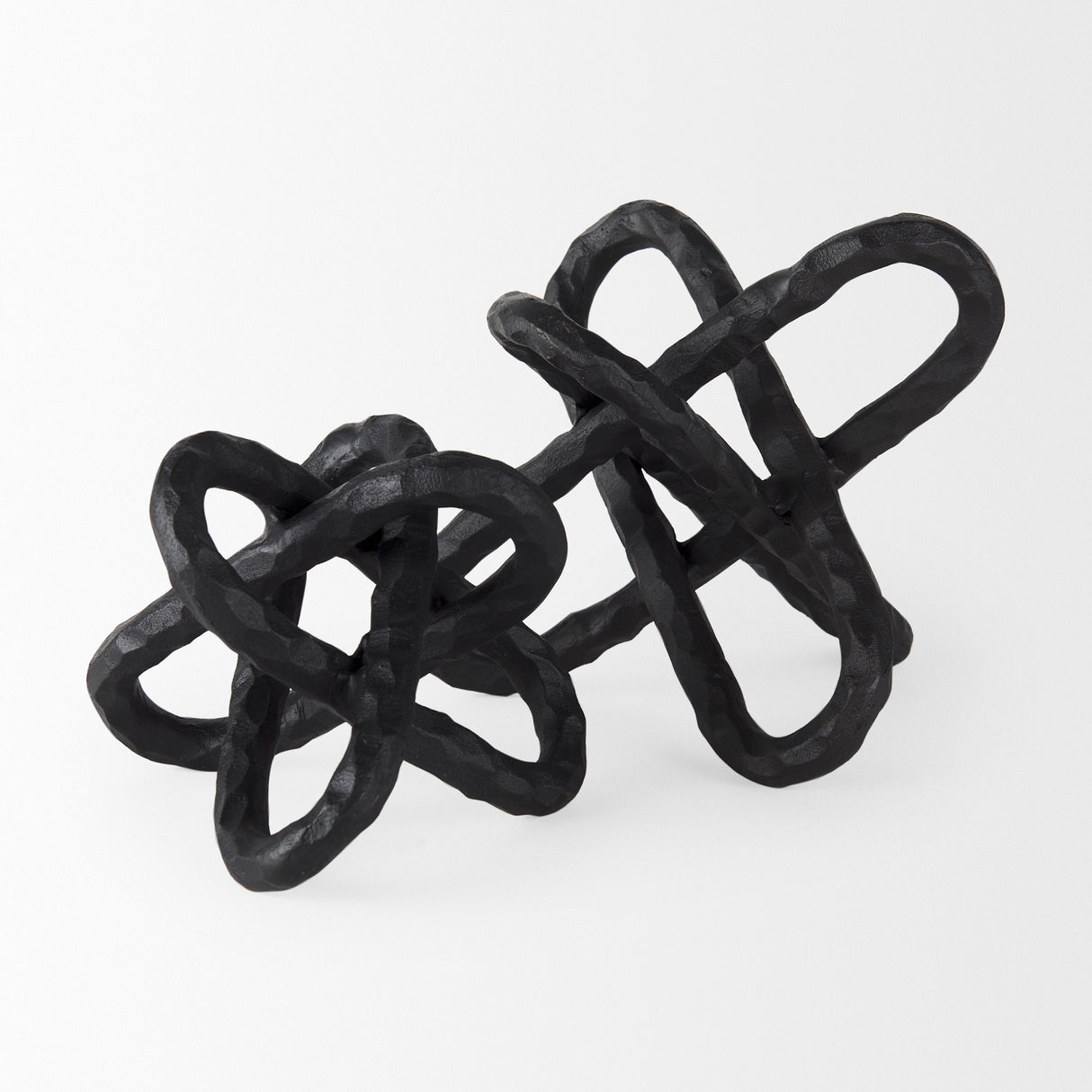 Wilhelm I (Small) 7L x 7W Black Metal Link Decor Object from Mercana - Luna Furniture
