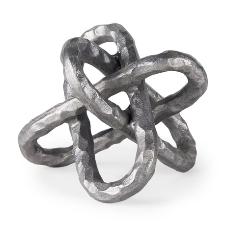 Wilhelm I (Small) 7L x 7W Silver Metal Link Decor Object from Mercana - Luna Furniture