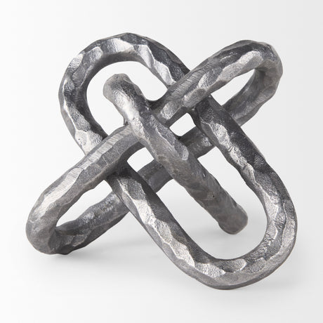 Wilhelm I (Small) 7L x 7W Silver Metal Link Decor Object from Mercana - Luna Furniture