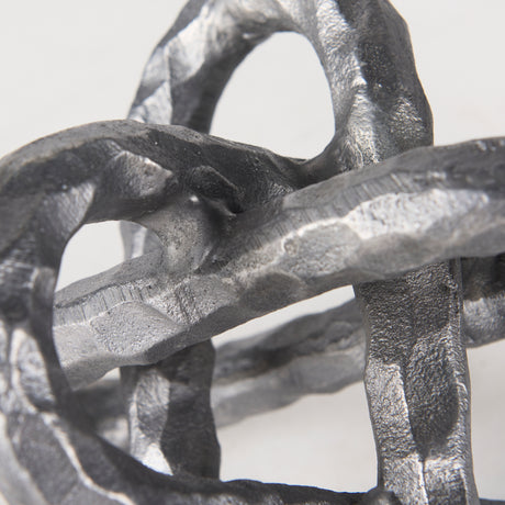 Wilhelm I (Small) 7L x 7W Silver Metal Link Decor Object from Mercana - Luna Furniture