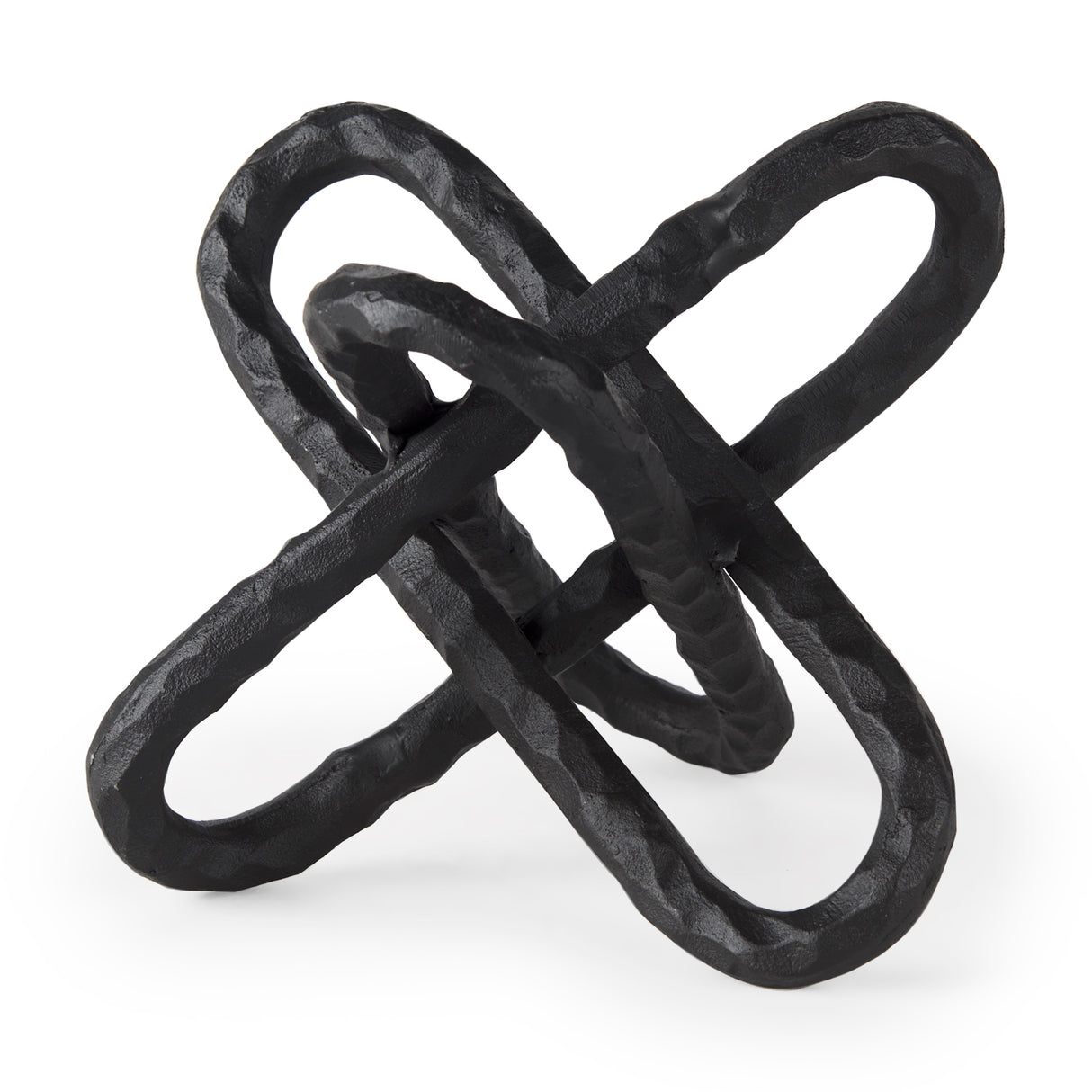 Wilhelm II (Large) 10L x 10W Black Metal Link Decor Object from Mercana - Luna Furniture
