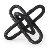 Wilhelm II (Large) 10L x 10W Black Metal Link Decor Object from Mercana - Luna Furniture