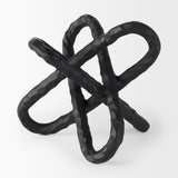 Wilhelm II (Large) 10L x 10W Black Metal Link Decor Object from Mercana - Luna Furniture