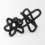 Wilhelm II (Large) 10L x 10W Black Metal Link Decor Object from Mercana - Luna Furniture