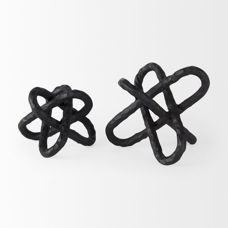 Wilhelm II (Large) 10L x 10W Black Metal Link Decor Object from Mercana - Luna Furniture