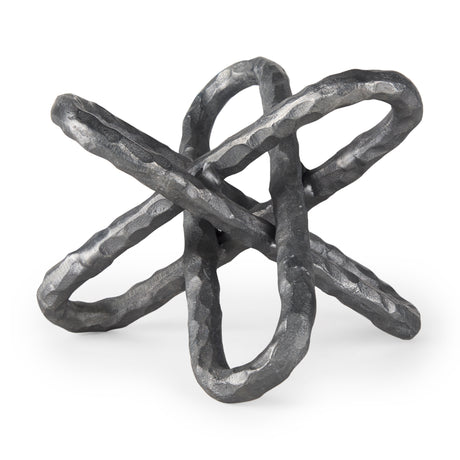 Wilhelm II (Large) 10L x 10W Silver Metal Link Decor Object from Mercana - Luna Furniture