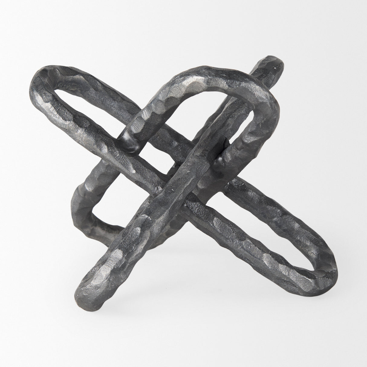 Wilhelm II (Large) 10L x 10W Silver Metal Link Decor Object from Mercana - Luna Furniture