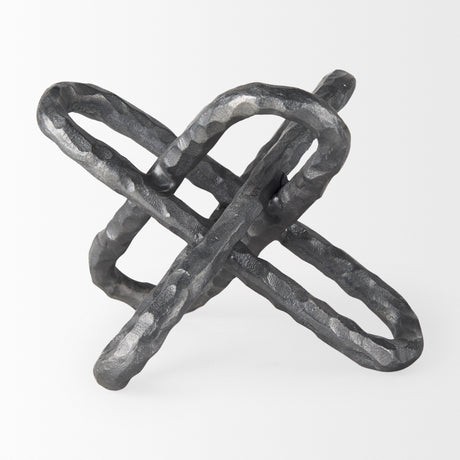 Wilhelm II (Large) 10L x 10W Silver Metal Link Decor Object from Mercana - Luna Furniture