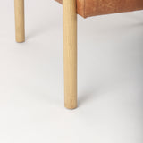 Ashton Brown Vegan Leather w/ Light Wood Accent Chair from Mercana - Luna Furniture