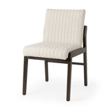 Tahoe Cream Fabric and Black-Brown Wood Dining Chair from Mercana - Luna Furniture