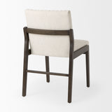 Tahoe Cream Fabric and Black-Brown Wood Dining Chair from Mercana - Luna Furniture
