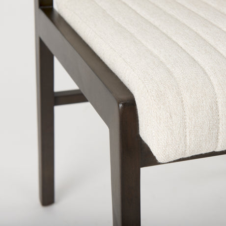 Tahoe Cream Fabric and Black-Brown Wood Dining Chair from Mercana - Luna Furniture