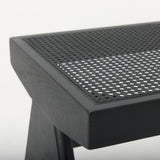 Arvin 59.1L x 17.7W x 18.1H Black Wooden Bench from Mercana - Luna Furniture