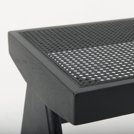 Arvin 59.1L x 17.7W x 18.1H Black Wooden Bench from Mercana - Luna Furniture