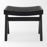Arvin 21.7L x 17.7W x 18.1H Black Wooden Stool from Mercana - Luna Furniture