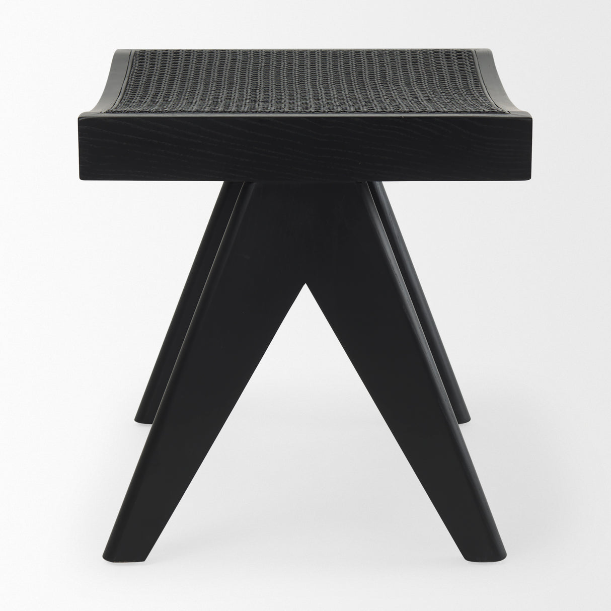 Arvin 21.7L x 17.7W x 18.1H Black Wooden Stool from Mercana - Luna Furniture