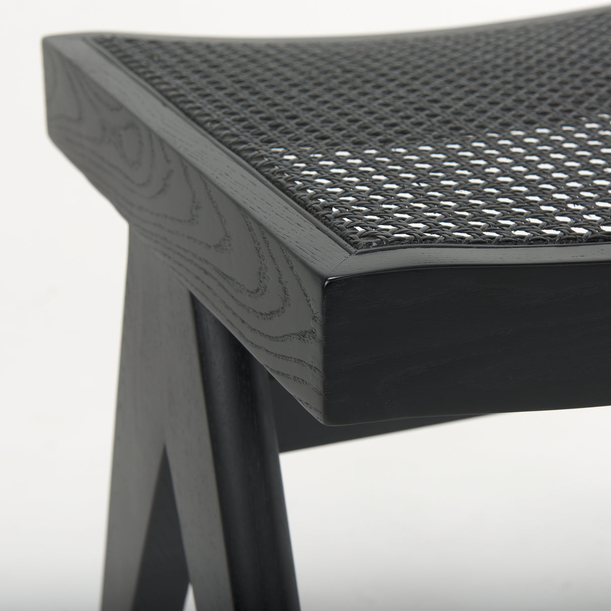 Arvin 21.7L x 17.7W x 18.1H Black Wooden Stool from Mercana - Luna Furniture