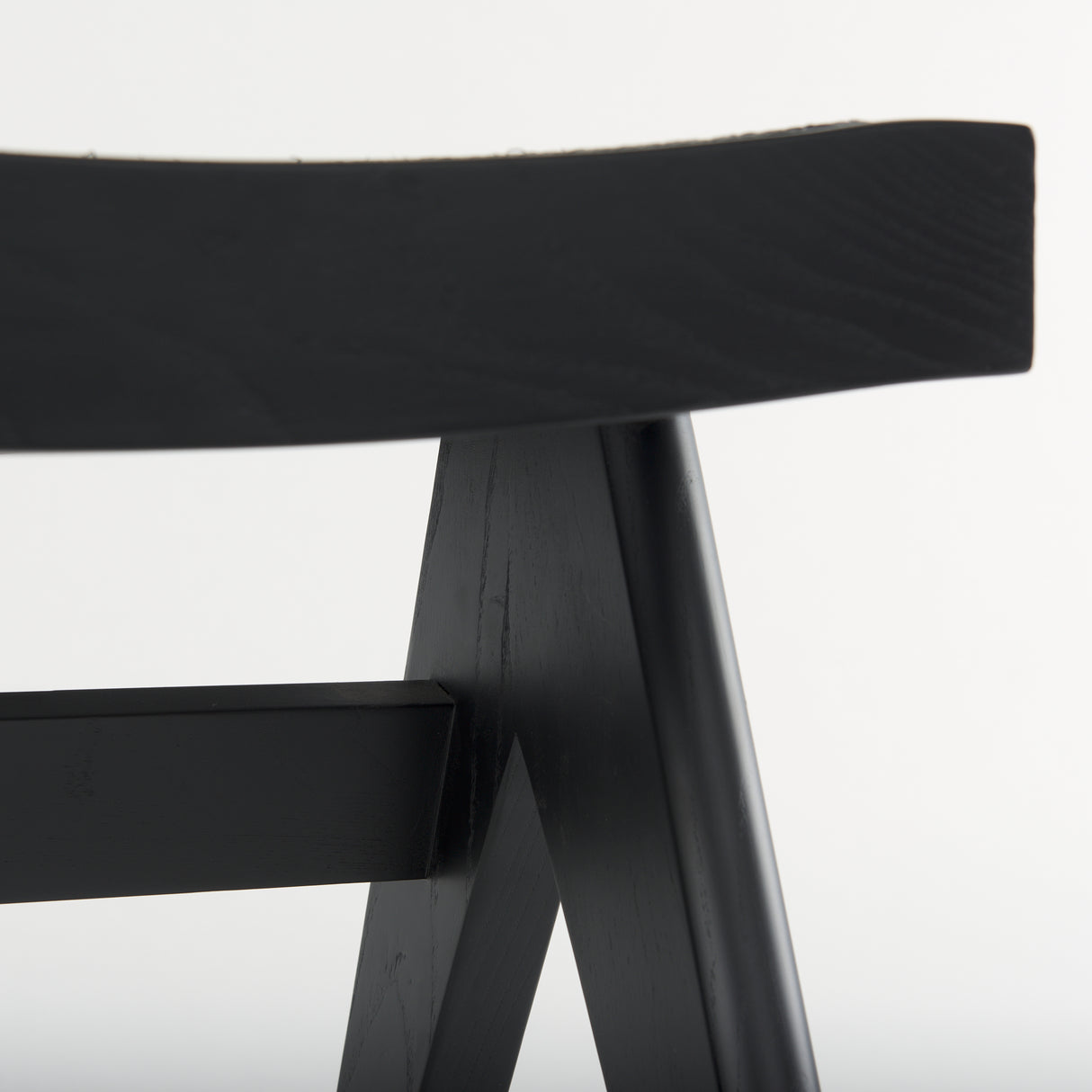 Arvin 21.7L x 17.7W x 18.1H Black Wooden Stool from Mercana - Luna Furniture