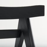 Arvin 21.7L x 17.7W x 18.1H Black Wooden Stool from Mercana - Luna Furniture