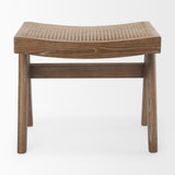 Arvin 21.7L x 17.7W x 18.1H Medium Brown Wooden Stool from Mercana - Luna Furniture