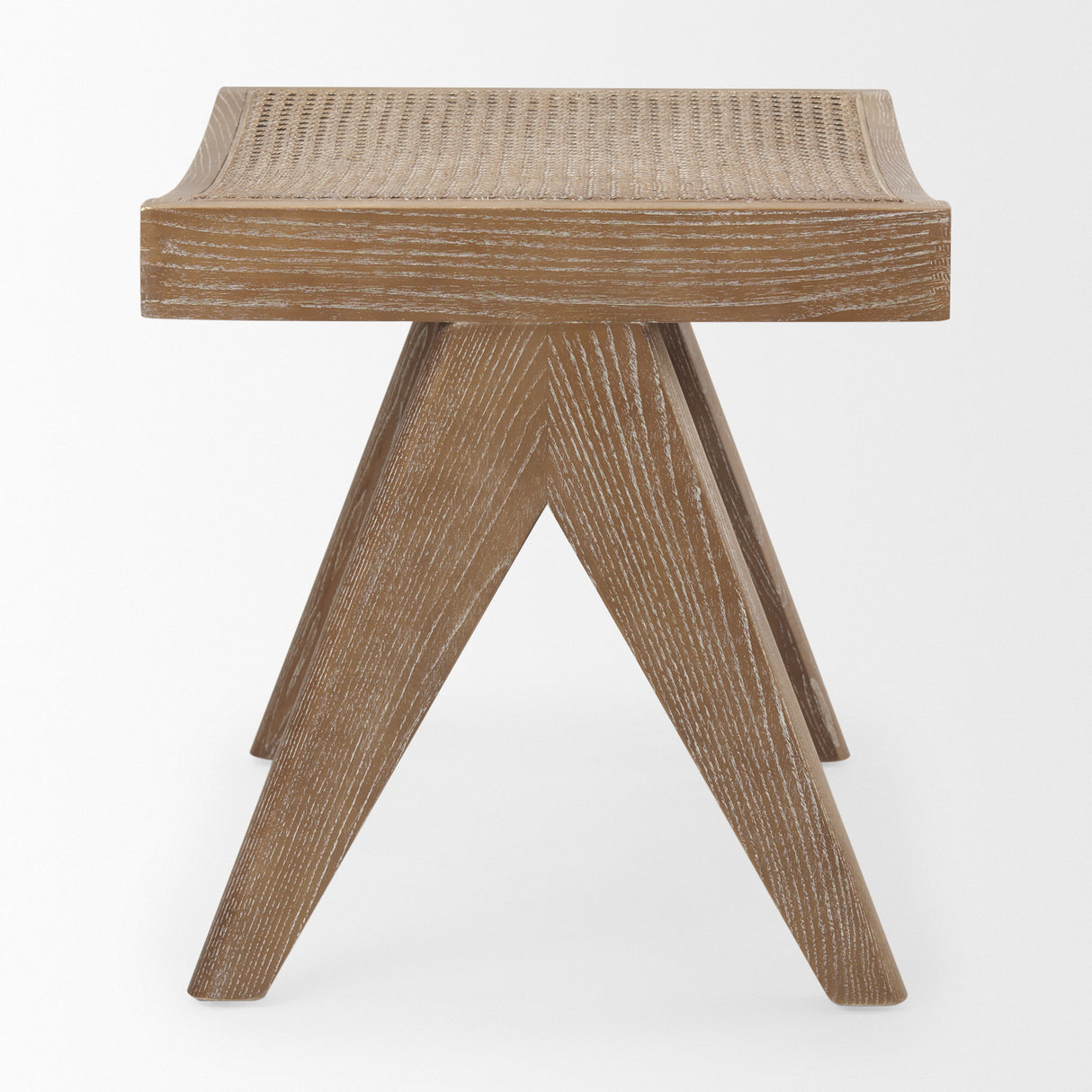 Arvin 21.7L x 17.7W x 18.1H Medium Brown Wooden Stool from Mercana - Luna Furniture