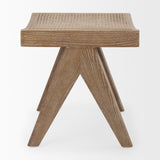 Arvin 21.7L x 17.7W x 18.1H Medium Brown Wooden Stool from Mercana - Luna Furniture